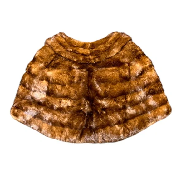 Vintage Genuine 100% Mink Paul Magder Fur Fully Lined Floral Stole Jacket Sz S/M - Picture 6 of 9